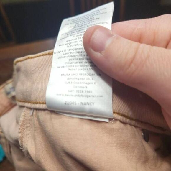 baum und pferdgarten pale pink button fly jeans sz 34 - Picture 4 of 6